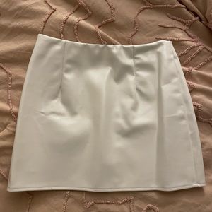 Princess Polly White Leather Skirt